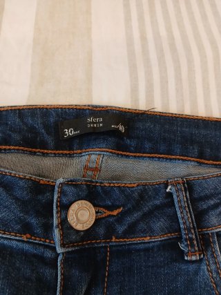 Pantalón tejano recto azul