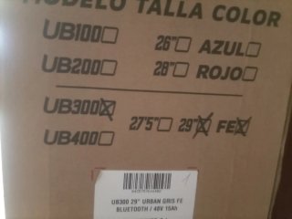Bicicleta Eléctrica Urbanbiker UB300 FE 29