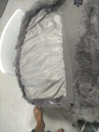 Chaleco Cortefiel Piel y Punto Mujer Gris