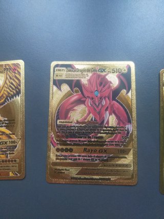 4 Cartas Pokémon Doradas Nivel Dios  e