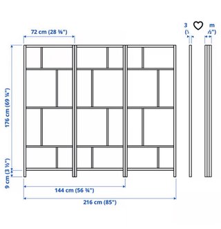 Biombo Ikea Blanco y Negro