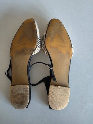Bailarinas Sfera Beige y Negro Talla 39