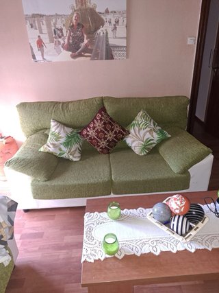 Conjunto de 2 sofás verdes
