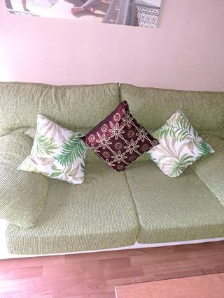 Conjunto de 2 sofás verdes