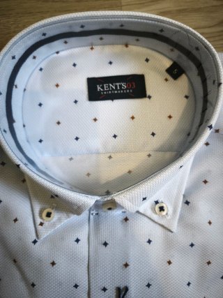 Camisa Kents 03 Azul Estampada Talla XL