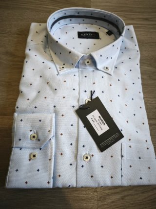 Camisa Kents 03 Azul Estampada Talla XL