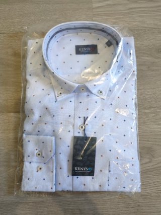 Camisa Kents 03 Azul Estampada Talla XL