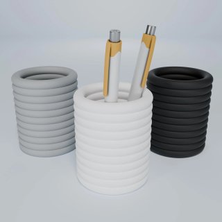 Vaso scanalato per penne (1 pz)