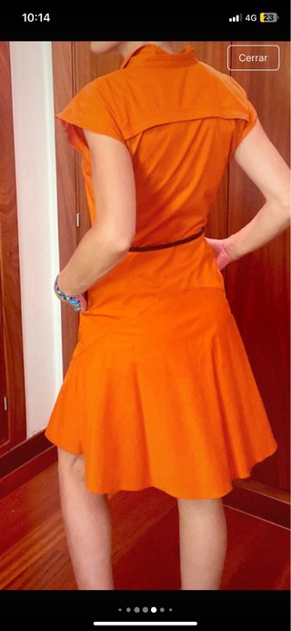 Vestido Bimba y Lola Naranja Talla S