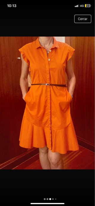 Vestido Bimba y Lola Naranja Talla S