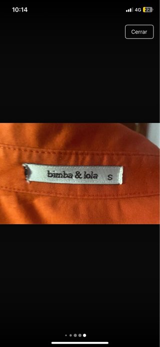 Vestido Bimba y Lola Naranja Talla S