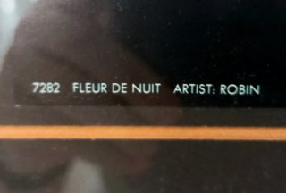 Cuadro Vintage Fleur de Nuit Años 80 Robin
