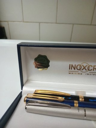 Set penne Inoxcrom Oro e Blu