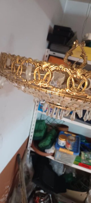 Lámpara de los 70 con piezas sueltas