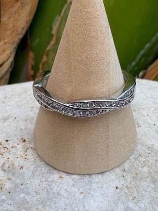 Anello in Argento 925 Regolabile con Zirconi