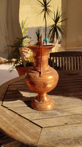 Jarrón Decorativo Vintage Boho Cobre