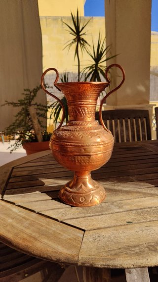 Jarrón Decorativo Vintage Boho Cobre