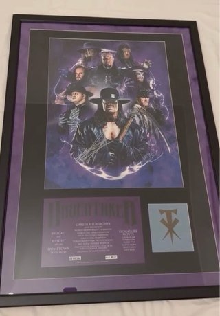 The Undertaker WWE Plaque Signed 1/100 limited