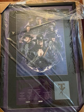 The Undertaker WWE Plaque Signed 1/100 limited