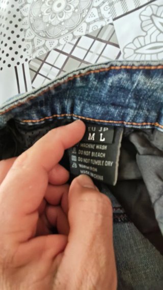 Pantalón de moto azul y gris