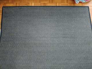 Alfombra de Yute y Tela Beige/Gris