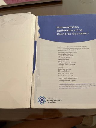 Matemáticas aplicadas a las Ciencias Sociales I...