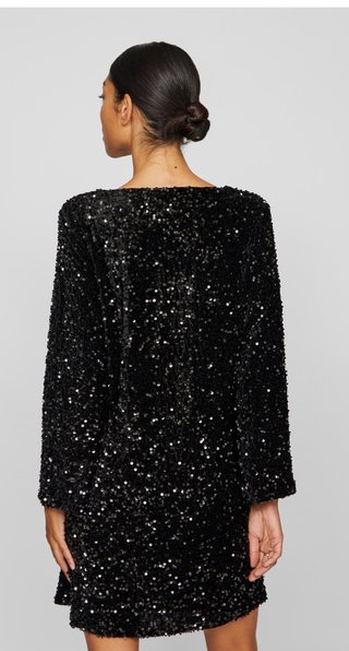 Vestido H&M lentejuelas negro