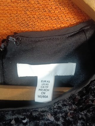 Vestido H&M lentejuelas negro