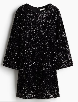 Vestido H&M lentejuelas negro