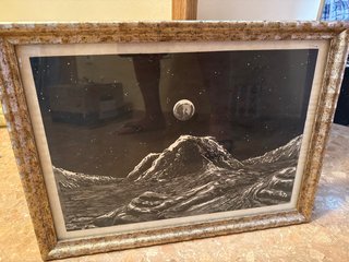 Cuadro Vintage Espacial Firmado Campillo