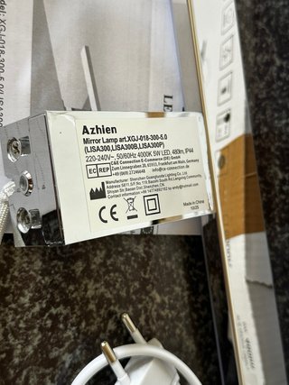 Lámpara LED Azhien Espejo Plata/Blanco