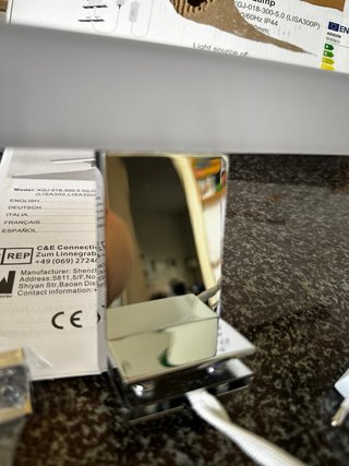 Lámpara LED Azhien Espejo Plata/Blanco