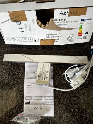 Lámpara LED Azhien Espejo Plata/Blanco