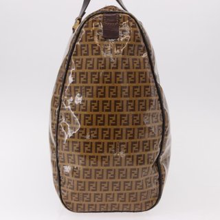 FENDI Zucchino Canvas Boston Bag Coated Canvas
