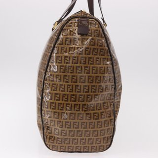 FENDI Zucchino Canvas Boston Bag Coated Canvas