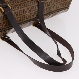 FENDI Zucchino Canvas Boston Bag Coated Canvas