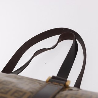 FENDI Zucchino Canvas Boston Bag Coated Canvas