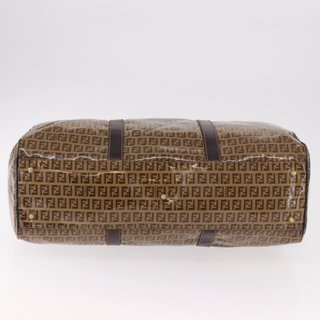 FENDI Zucchino Canvas Boston Bag Coated Canvas