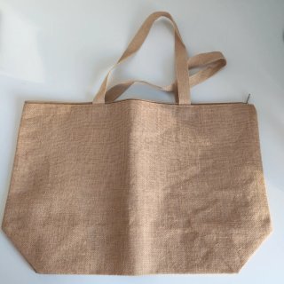 Borsa mare in tela con decorazioni floreali