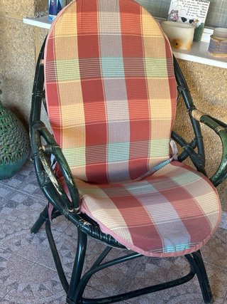 Conjunto Terraza Bambú Mesa, 4 Sillas y 4 puff