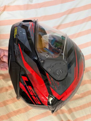 Casco LS2 STREAM II Negro/Rojo