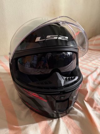 Casco LS2 STREAM II Negro/Rojo