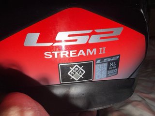 Casco LS2 STREAM II Negro/Rojo