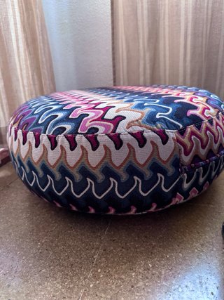 Sgabello e pouf rotondo zig zag