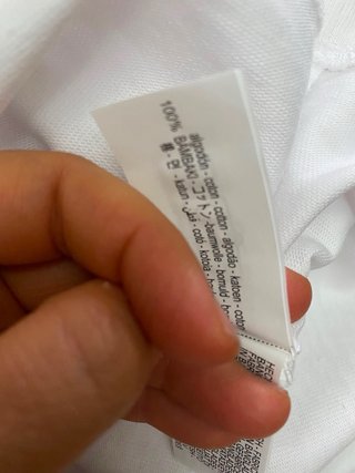 Camiseta Zara M Algodón Asimétrica Blanca