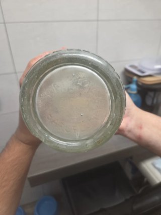 Sifón antiguo de vidrio
