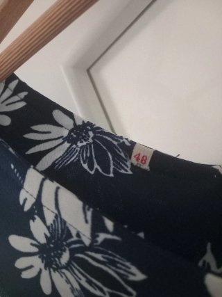 Vestido Verano Flores Azul Sin Mangas