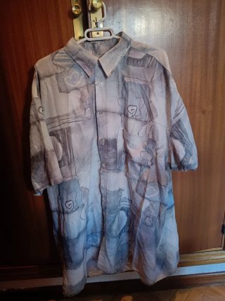 Camisa XXL manga corta estampada