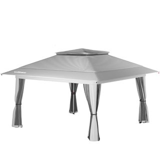 Wiltec | Gazebo plegable gris claro 4x4 m · Tela ·