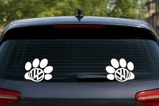 Pegatina Huella Perro VW